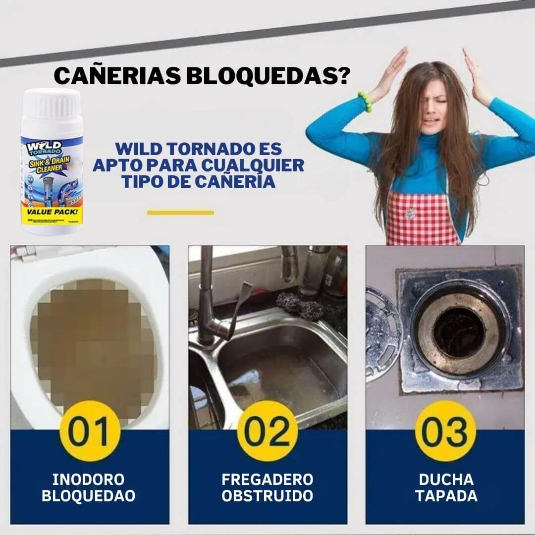 DESTAPA CAÑERÍAS WILD TORNADO 🚽 OFERTA 2X1 🔥