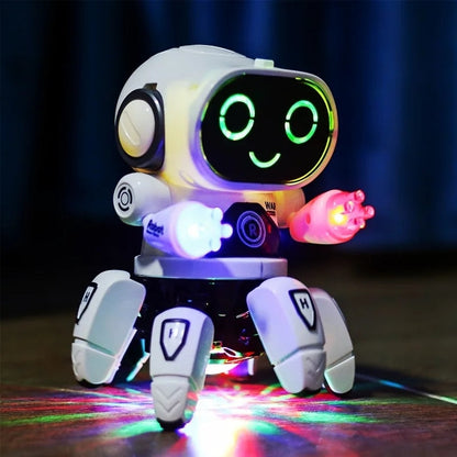 Robot De Juguete Inteligente 6 Garras, con luz, baila y tiene Música